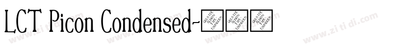 LCT Picon Condensed字体转换